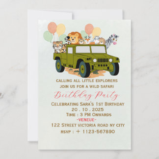 Playful Kids Birthday Party Invitation Card