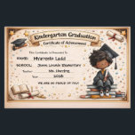 Playful Kindergarten Graduation Certificate<br><div class="desc">Playful Kindergarten Graduation Certificate Illustration
A cheerful,  kid‑friendly graduation certificate design featuring bright colors,  celebratory graphics,  and a joyful character in a cap and gown. Perfect for marking early‑learning milestones,  classroom celebrations,  and customizable end‑of‑year achievements.</div>