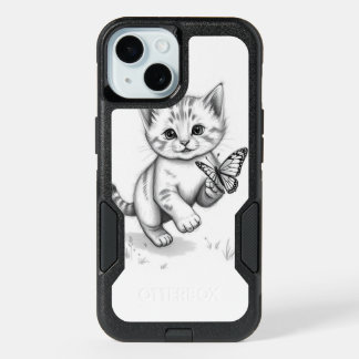 Playful Kitten & Butterfly Phone Case