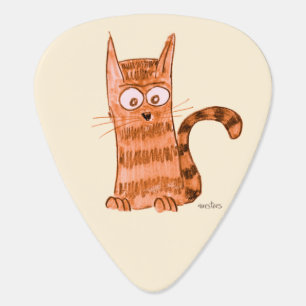 Playful kitten guitar pick