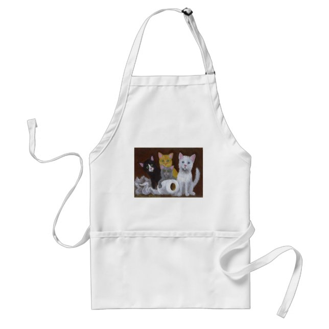 Playful Kittens Adult Apron (Front)