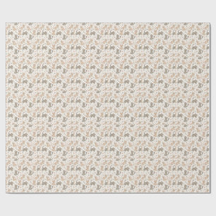 Playful Kittens and Paw Prints - Kids Cat Pattern Wrapping Paper