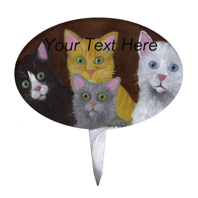 Playful Kittens Cake Topper (Front)