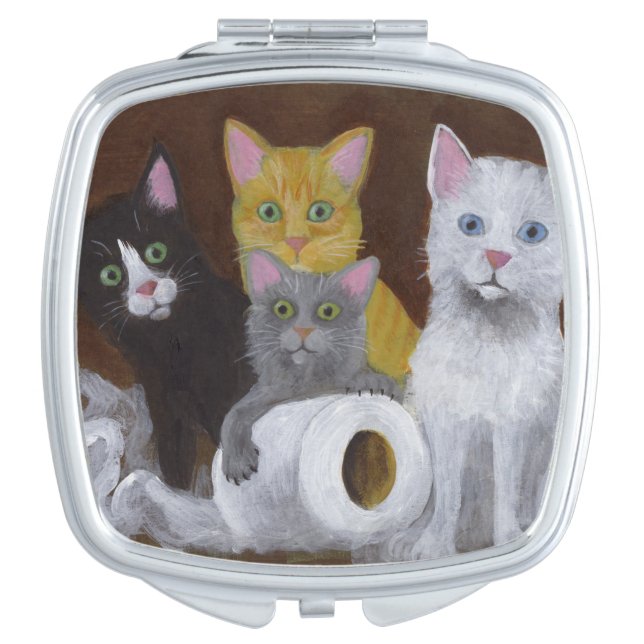 Playful Kittens Compact Mirror (Front)