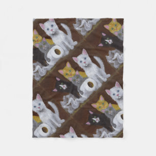 Playful Kittens Fleece Blanket
