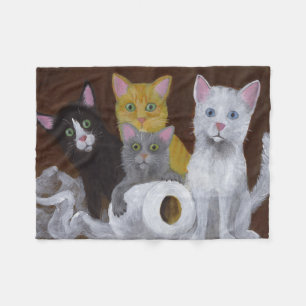Playful Kittens Fleece Blanket