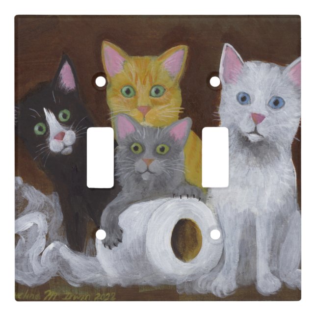 Playful Kittens Light Switch Cover (Front)