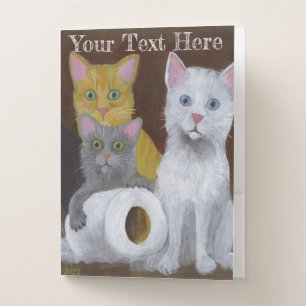Playful Kittens Pocket Folder