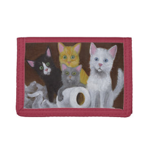 Playful Kittens Tri-fold Wallet