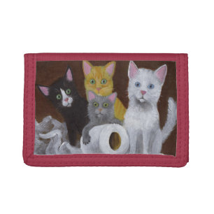 Playful Kittens Trifold Wallet