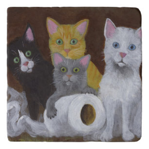 Playful Kittens Trivet