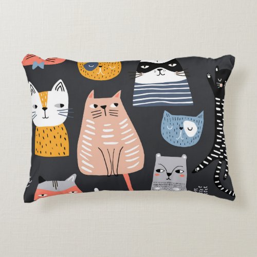 Playful Kittens Whimsical Weaves Accent Pillow