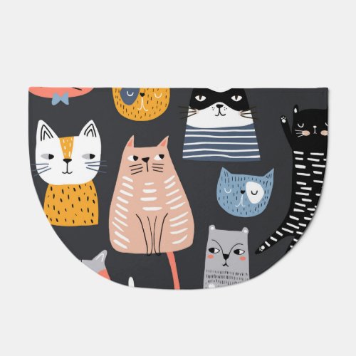 Playful Kittens Whimsical Weaves Doormat