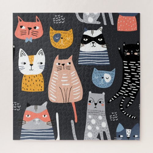 Playful Kittens Whimsical Weaves Jigsaw Puzzle