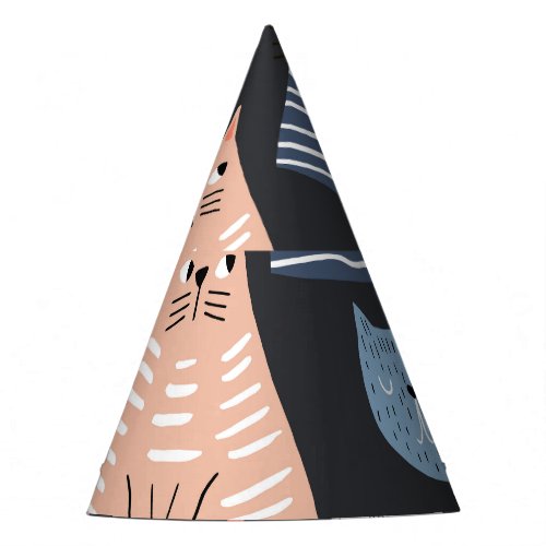 Playful Kittens Whimsical Weaves Party Hat