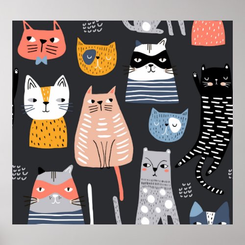 Playful Kittens Whimsical Weaves Poster