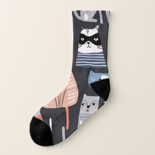 Playful Kittens Whimsical Weaves Socks