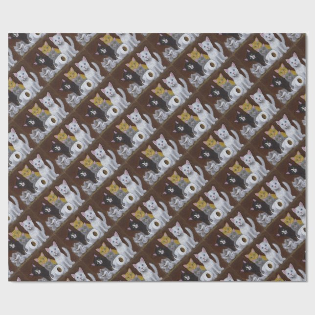 Playful Kittens Wrapping Paper (Flat)