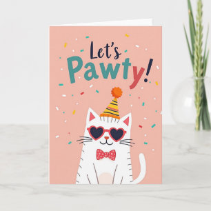 Playful Kitty Birthday Card