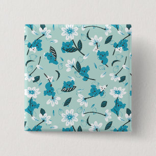 Playful Koala Pattern Cute Animal and Nature Art Button