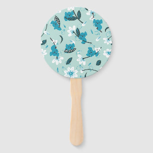 Playful Koala Pattern Cute Animal and Nature Art Hand Fan