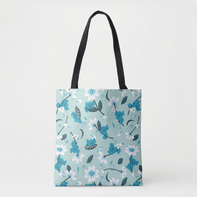 Playful Koala Pattern Cute Animal and Nature Art Tote Bag (Front)