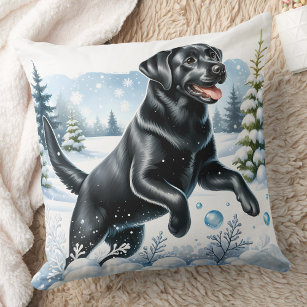 Labrador Retriever Pillow Christmas Pillow Yellow Lab Black Lab