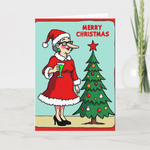 Playful Lady Christmas Card