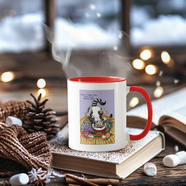Playful Lavender Catnip Christmas Cat Funny Mug (Creator Uploaded)