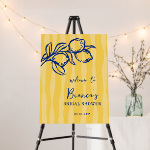 Playful Lemon Italian Bridal Shower Welcome Sign