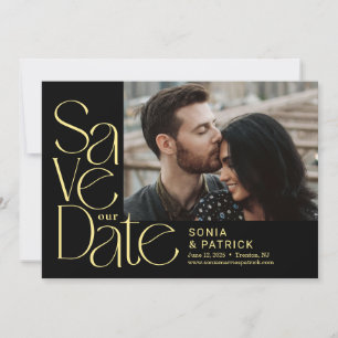 Playful Letters Editable Color Save The Date Card