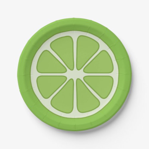 Playful Lime Slice Paper Plate