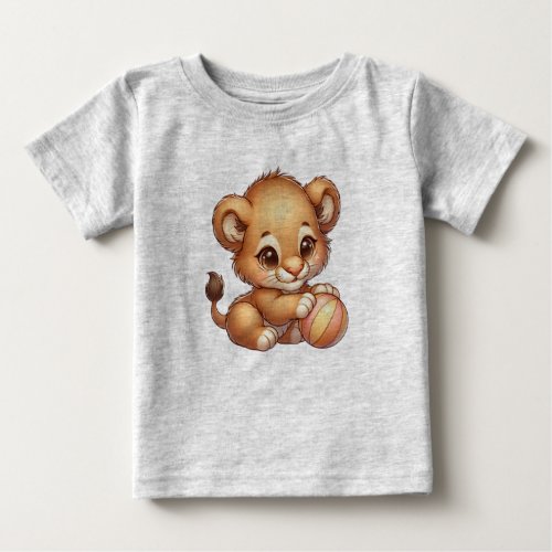Playful Lion Cub t_shirt