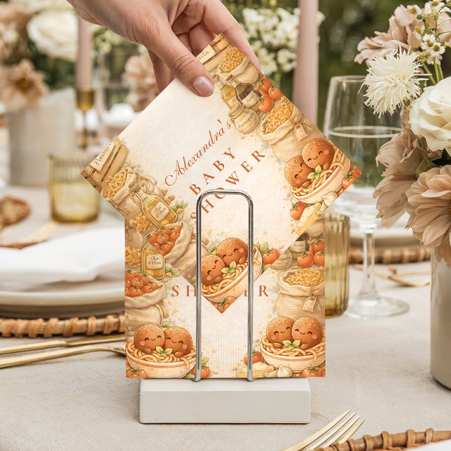 Playful Little Meatball Baby Shower Napkins (Creator Uploaded)