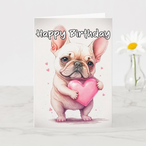 Playful Lovable Little Pug Puppy Card