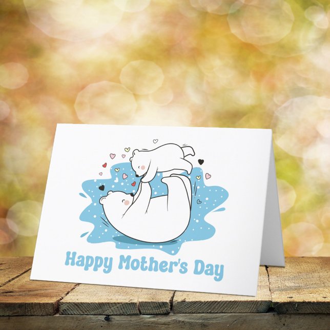 Playful Mama Bear Mother’s Day Holiday Card (Creator Uploaded)