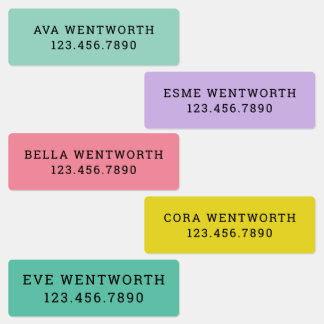 Playful Medium Waterproof Adhesive Kids' Labels