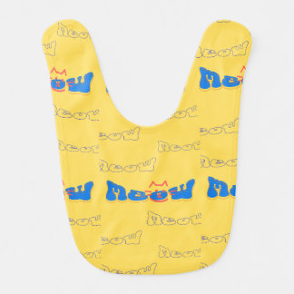 Playful Meow Pattern Baby Bib