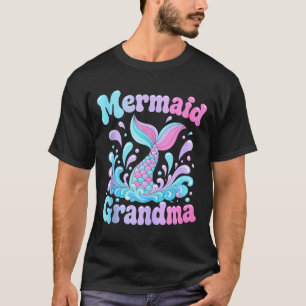 Playful mermaid tail with water splashes design T-Shirt