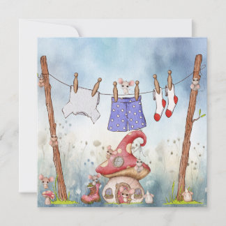 Playful Mice Note Card