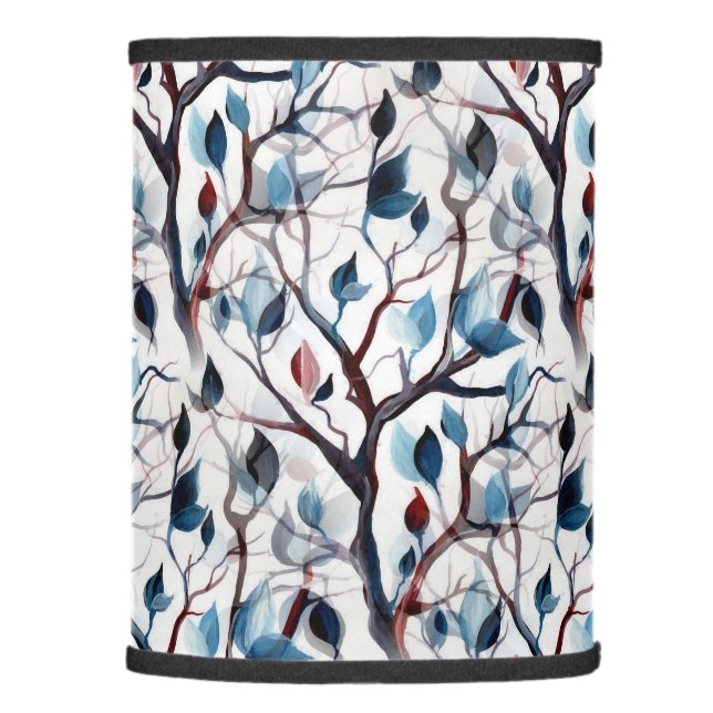 Playful Minimalism Foliage Watercolor Lamp Shade (Right)