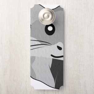 Playful Minimalist Hamster Door Hanger