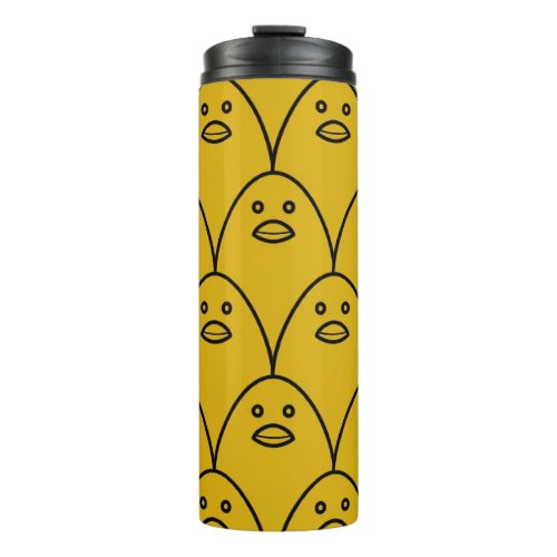 Playful Minimalist Yellow Duckling Travel Coffee Thermal Tumbler