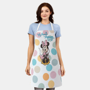 Playful Minnie Mouse Polka Dot Daydream Apron