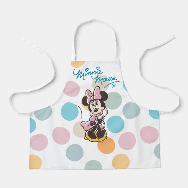 Playful Minnie Mouse Polka Dot Daydream Apron (Front)