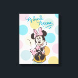 Playful Minnie Mouse Polka Dot Daydream Canvas Print<br><div class="desc">Sweet, stylish, and full of cheerful charm, this delightful artwork features Minnie Mouse in a playful pose set against a colorful polka dot background. With soft pastel tones, expressive linework, and a fun handwritten-style accent, this design captures Minnie’s lovable personality and timeless Disney flair. Perfect for customizable Zazzle products like...</div>