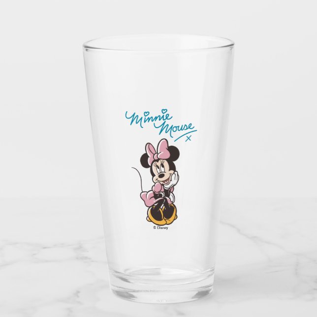 Playful Minnie Mouse Polka Dot Daydream Glass (Front)