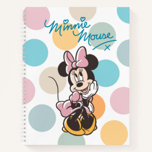 Playful Minnie Mouse Polka Dot Daydream Notebook