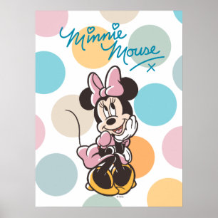 Playful Minnie Mouse Polka Dot Daydream Poster