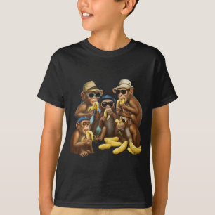 Playful Monkey and His Favorite Snack T-Shirt